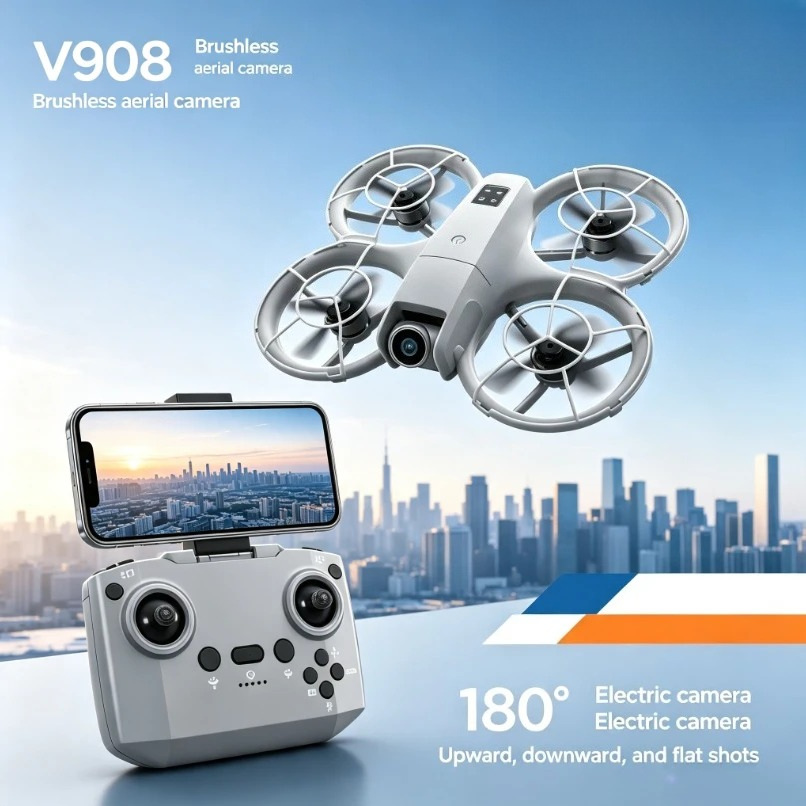 Fpv Brushless Rc Drone 4K - Dron GPS Plegable V908 Original con